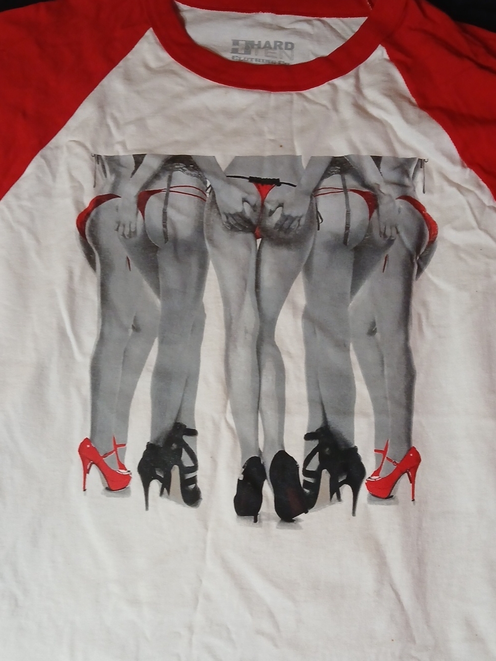 Hard Couture Women's Graphic Tee with Red Accents